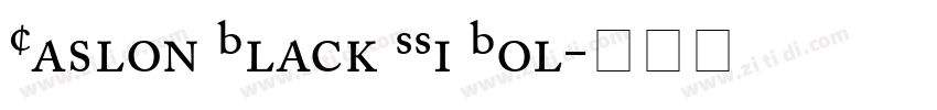 Caslon Black SSi Bol字体转换